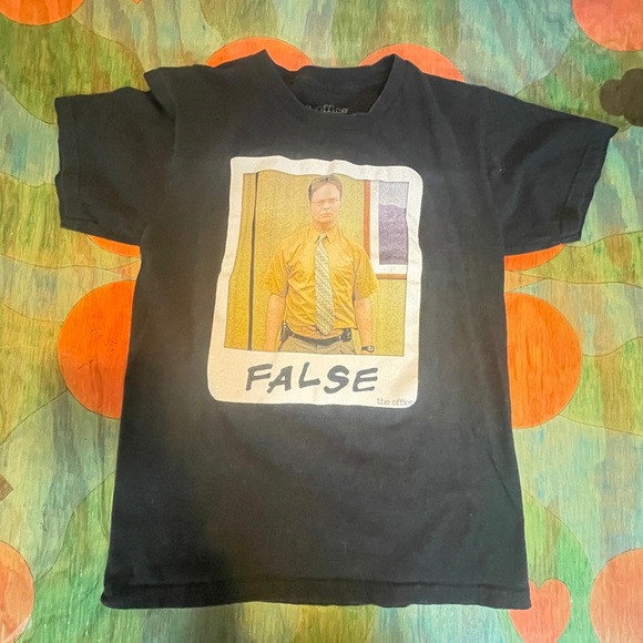 None Other - The Office Dwight Schrute Small False T-Shirt Black. Please check measurements